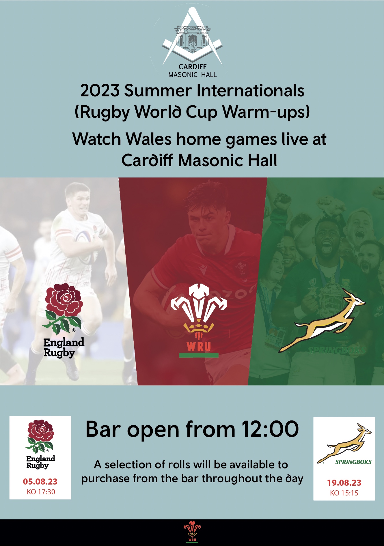 2023 Rugby Summer Internationals Cardiff Masonic Hall